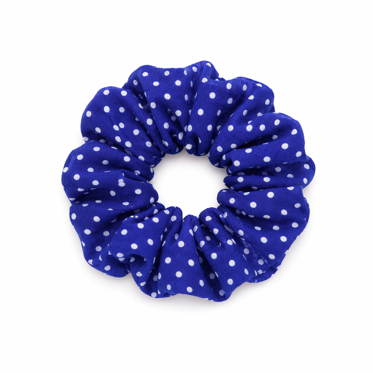 Scrunchie - blue polka