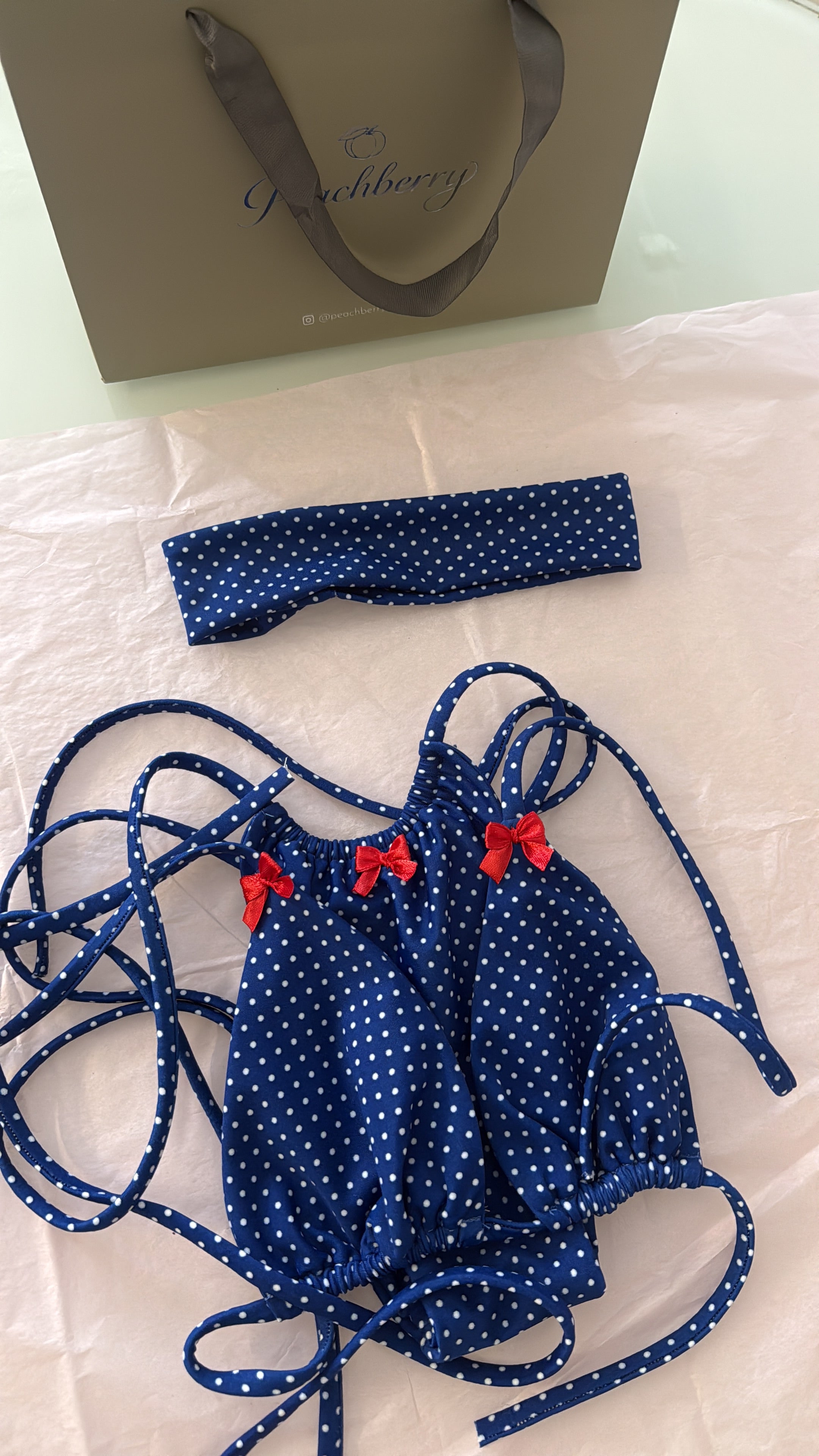 Blue polka dots