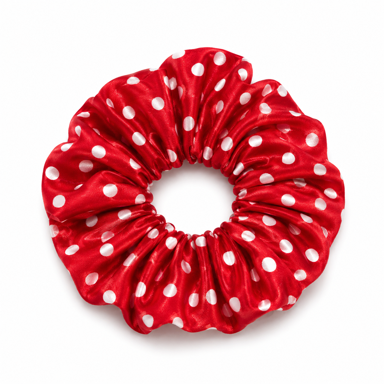 Scrunchie - red polka